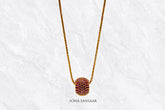Aurora Red Gold Ball Pendant | Sona Sansaar